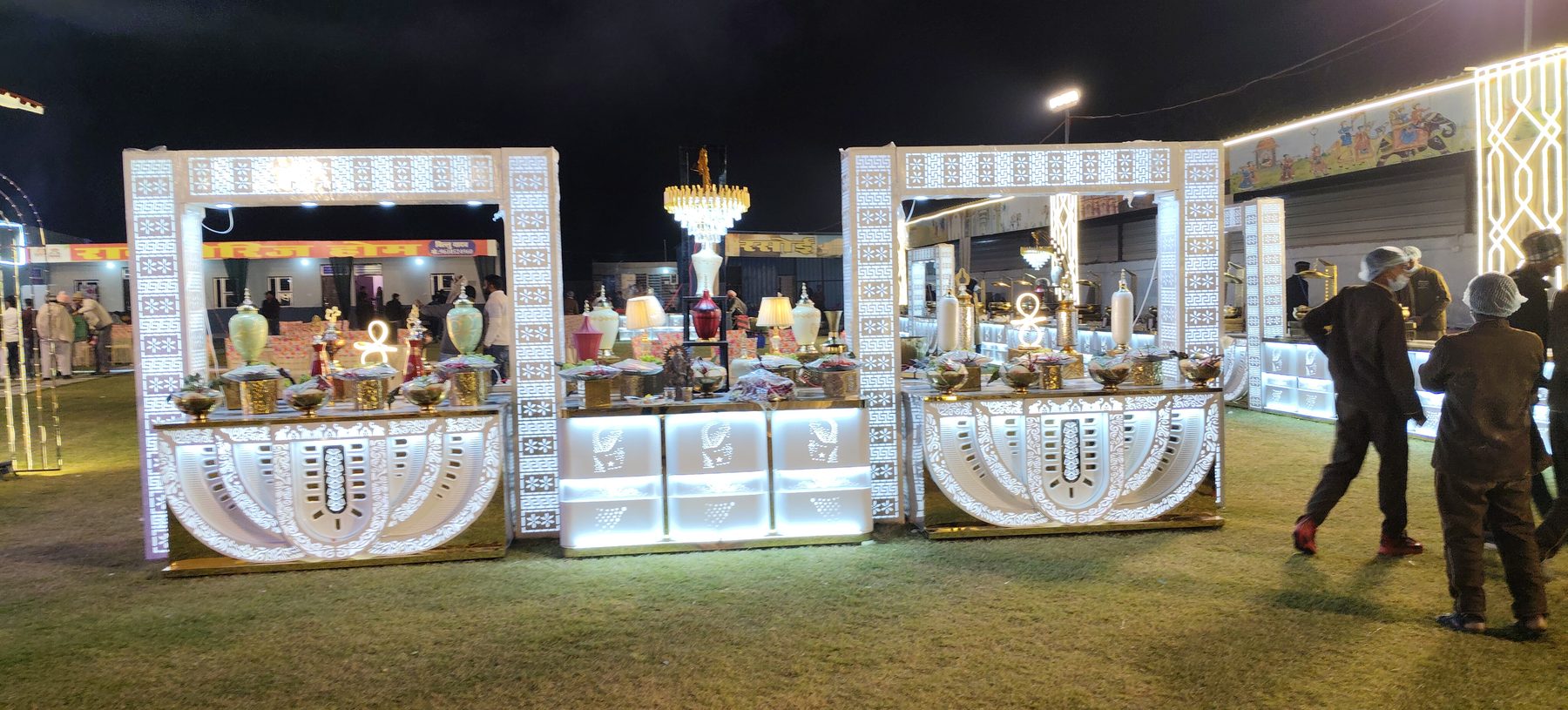 Live catering counters at Rao Marriage Home