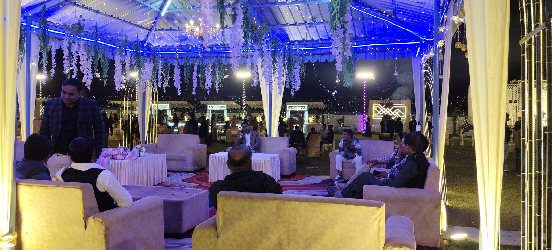Lounge seating area at Rao Marriage Home